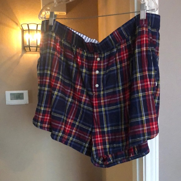 aerie Other - Aerie Flannel High Waisted Boyfriend Boxer Pajama Shorts
